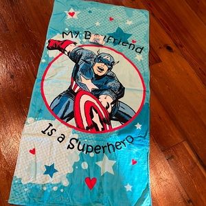 NWT Captain America Beach Towel, 30 x 60 inches